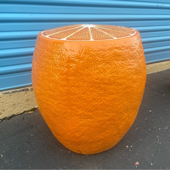 ORANGE STOOL- RARE TIKTOK                                   Homegoods Exclusive - Picture 2 of 3